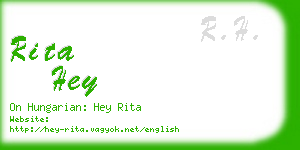 rita hey business card